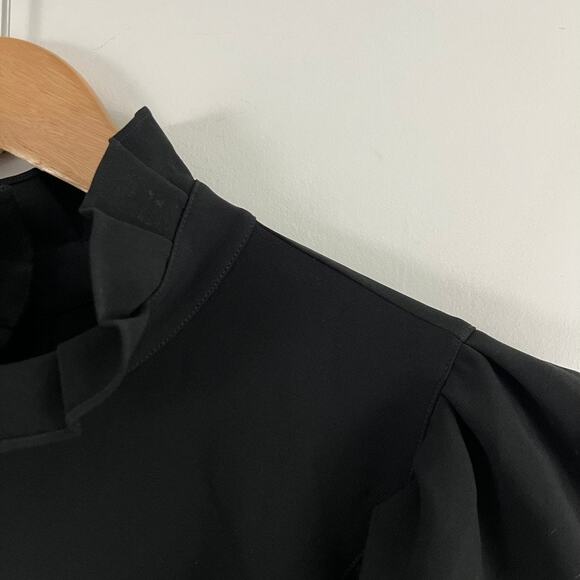 Lafayette 148 Blouse Ruffle High Neck Button Back Women Size XXL NEW - Picture 8 of 13